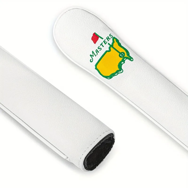 قطعة واحدة من غطاء رأس الجولف الأبيض/الأسود، غطاء حماية لقضيب مؤشر اتجاه الجولف، تصميم الشعار الأخضر، ملحقات الجولف #5