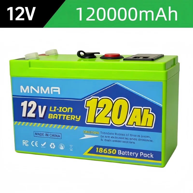 

original LiFePO4 18650 12V 120AH battery has a built-in rechargeable Ferrous lithium phosphate solar Marine off-grid battery.