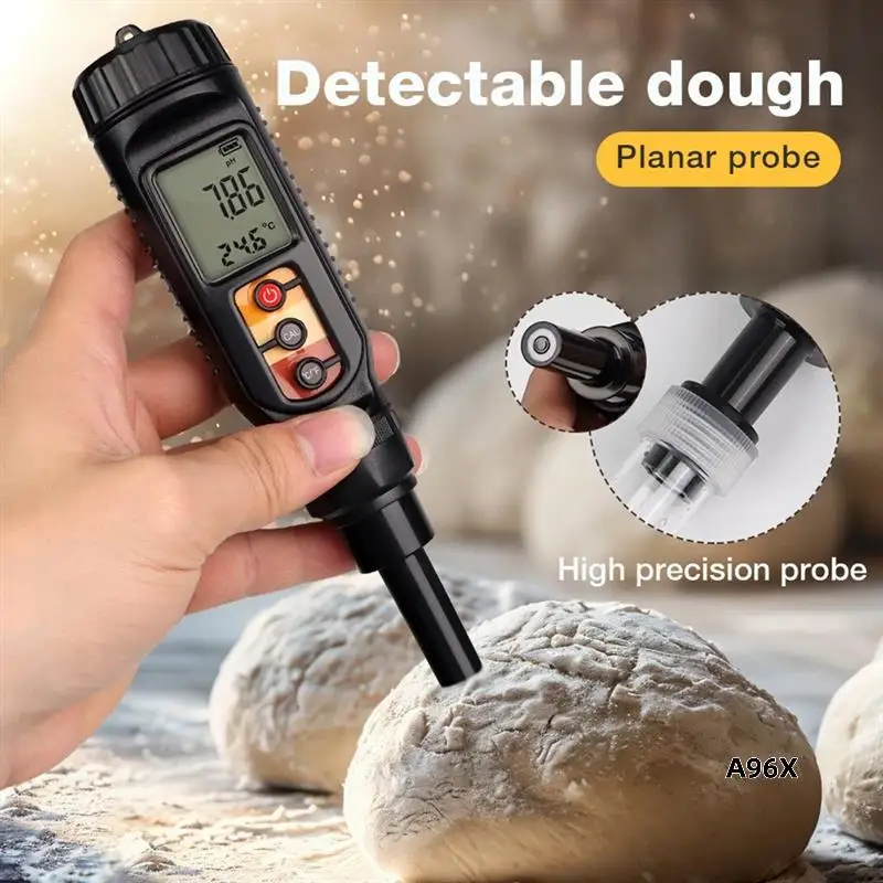 Digital Food PH Meter 0.00-14.00 Digital Acidity Tester For Meat Cheese Bread Analyzer Meter