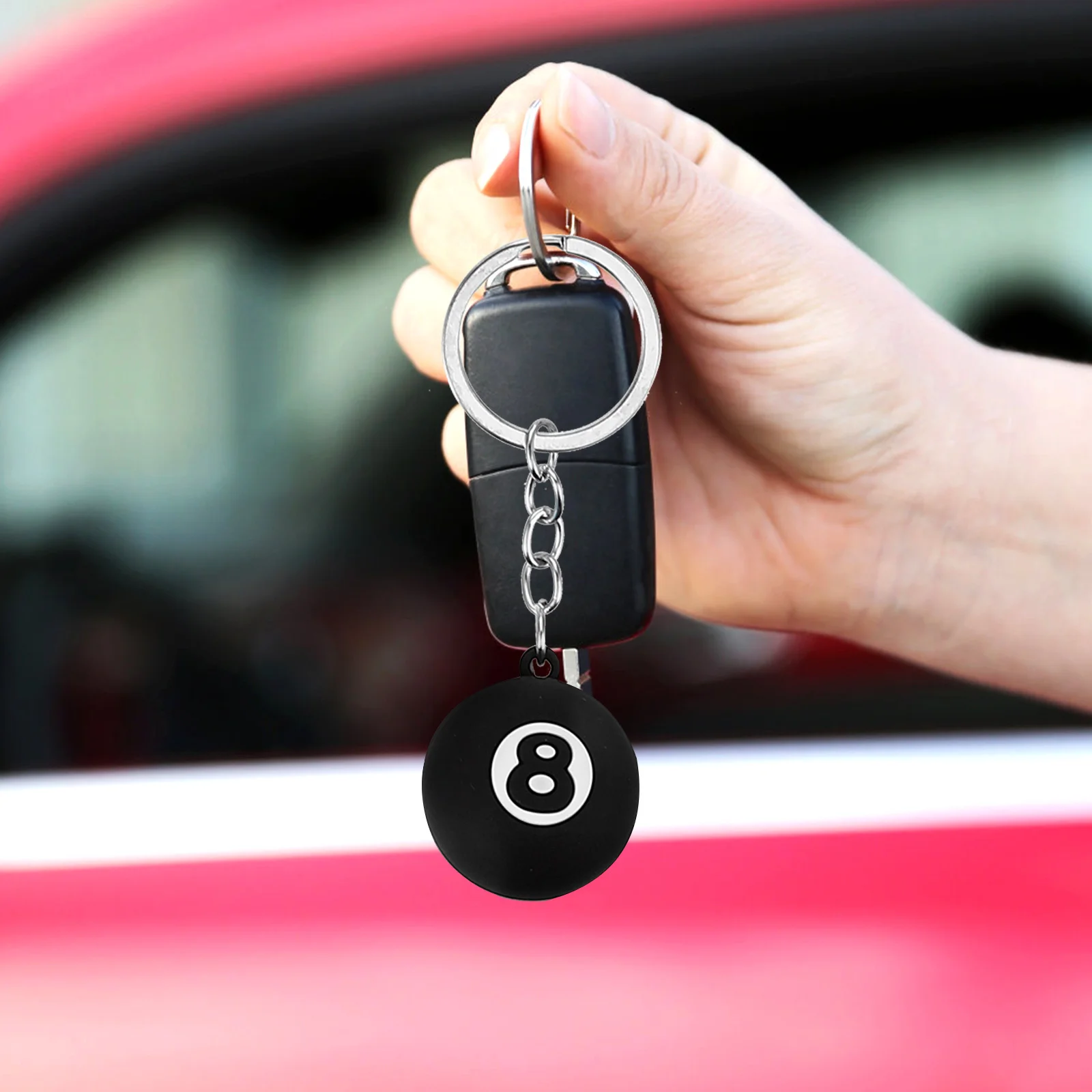 

9Pcs Billiards Keychains Pool Ball Hanging Pendants Decorative Sports Key Rings Small Keychain Gifts Keychain Key Decors