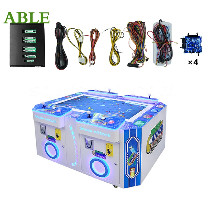 2/4 Players Snake Arcade Game Machine Diy kit PCB Borad Equipment Competition Coin Operated Game For Built Arcade Cabinet