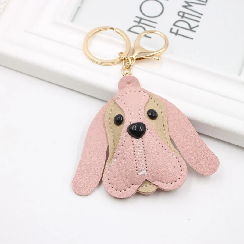 かわいいピギードッグキーホルダー、PUアニマルカーペンダント、小さなバックパックアクセサリー、ロングギアドッグ、新しい