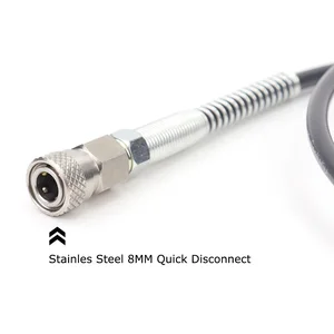 خرطوم شحن سوط الضغط العالي الجديد لملء Paintball Airsoft PCP ملء عن بعد 10 بوصة 24 بوصة 36 بوصة 50 بوصة أعلى 8 أنابيب مبيعات ل PCP - No7