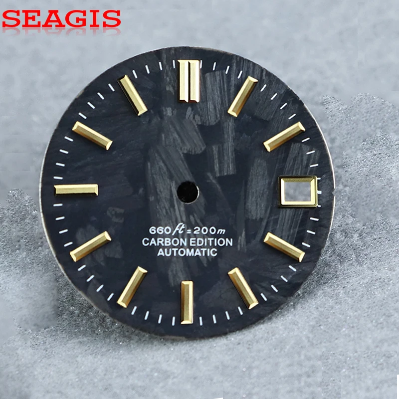 

SEAGIS Carbon fiber dial GS mod Dial NH35 Movement no logo no lume High quality watch face