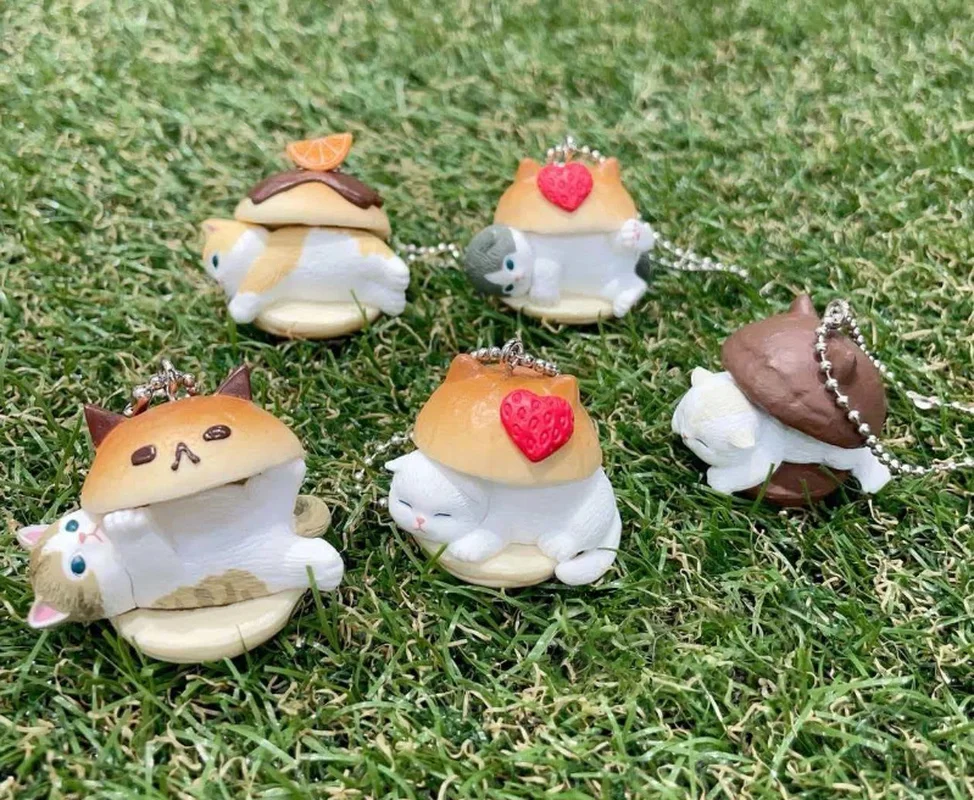 Caja Sorpresa Mofusand Serie Plump: Figuras de Gatos Hamburguesa y Gatos Fruta, Decoración Kawaii para Escritorio, Juguete Coleccionable, Regalo de Cumpleaños