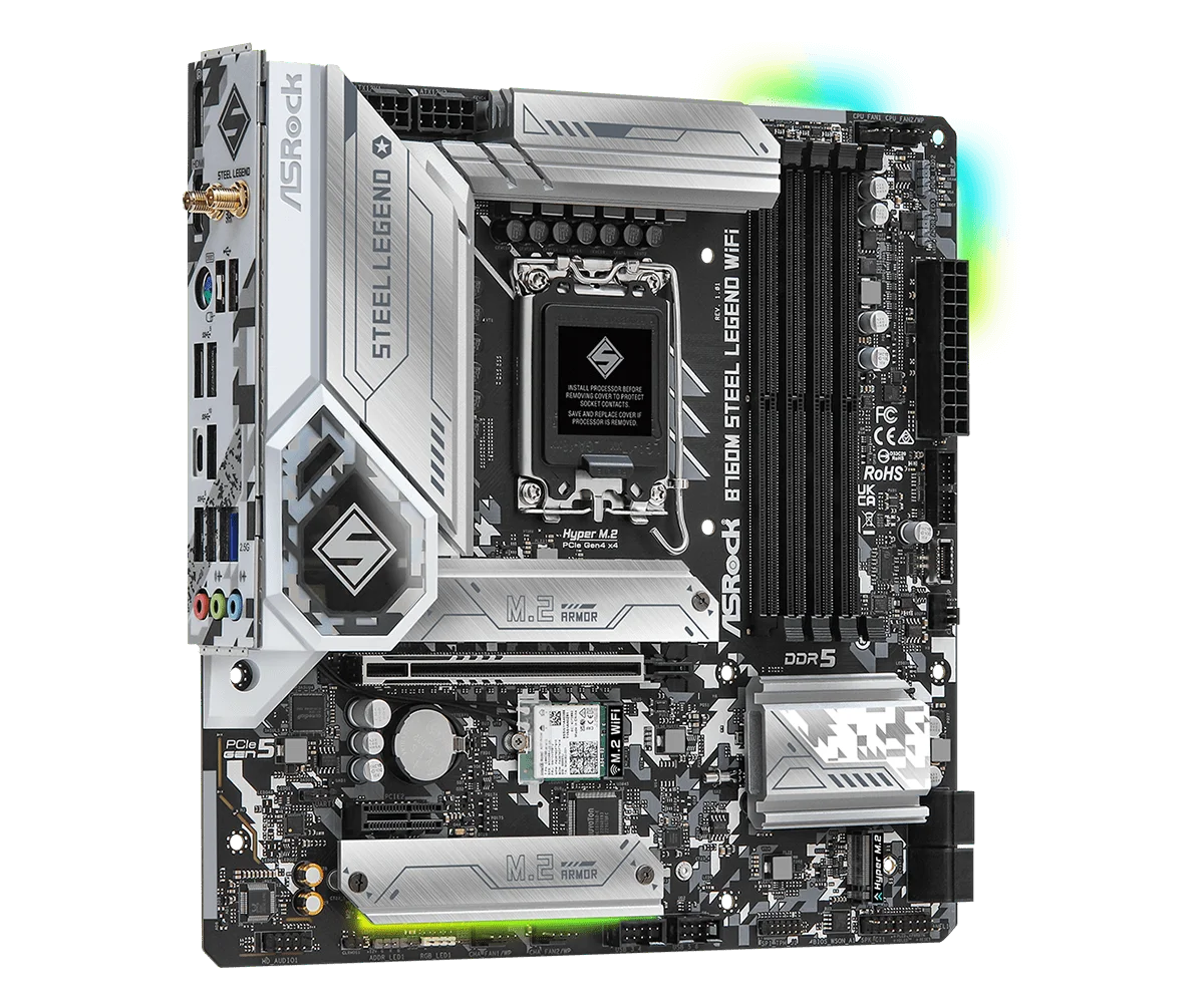 B760 B760M STEEL LEGEND WIFI ASROCK Motherboard LGA1700 Support 12/13/14th Gen i5-12400F i3-12100F i5-13400F CPU DDR5 2X2.5G LAN