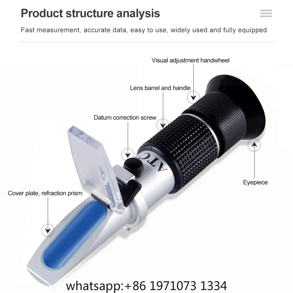 Honey Handheld Refractometer Brix 58-90% Sugar Content Beekeeping ATC Refraction Sweetness Concentration Meter With Box 50% Off
