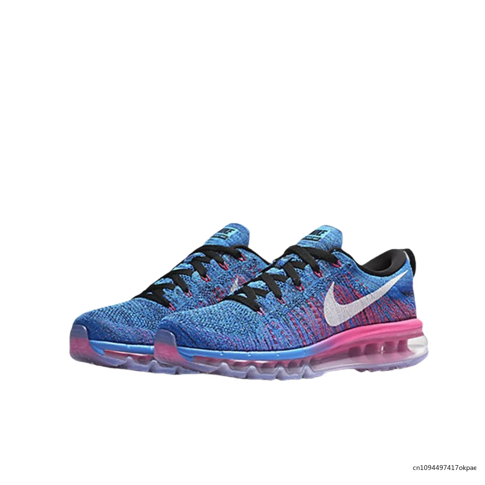 

Nike Air Max Flyknit женские и мужские синие, розовые, амортизирующие, дышащие, легкие, устойчивые к истиранию кроссовки 620659-014