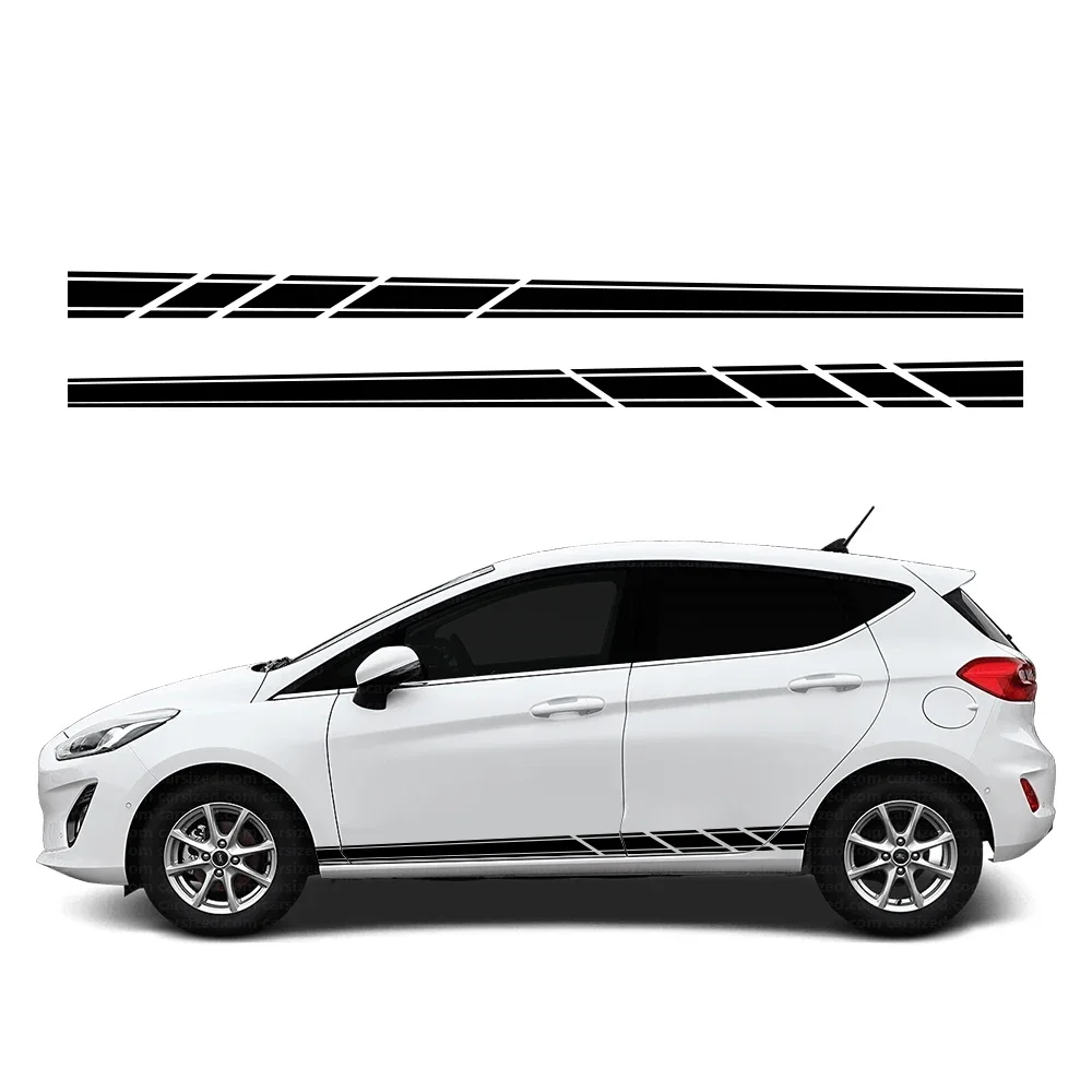 

For Ford Fiesta ST MK7 MK7.5 2008-17 Car Door Side Stickers Kit PVC Decals Waterproof Vinyl Film Auto Decoration Car Accessories