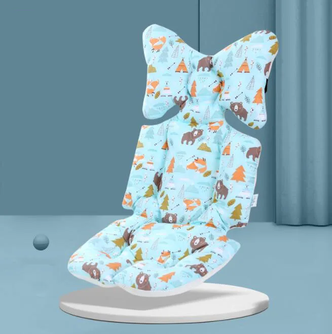 1pcs Buggy Mattresses Pillow Child Carriage Thicken Warm Cushion Baby Print Stroller Pad Car Seat Trolley Chair