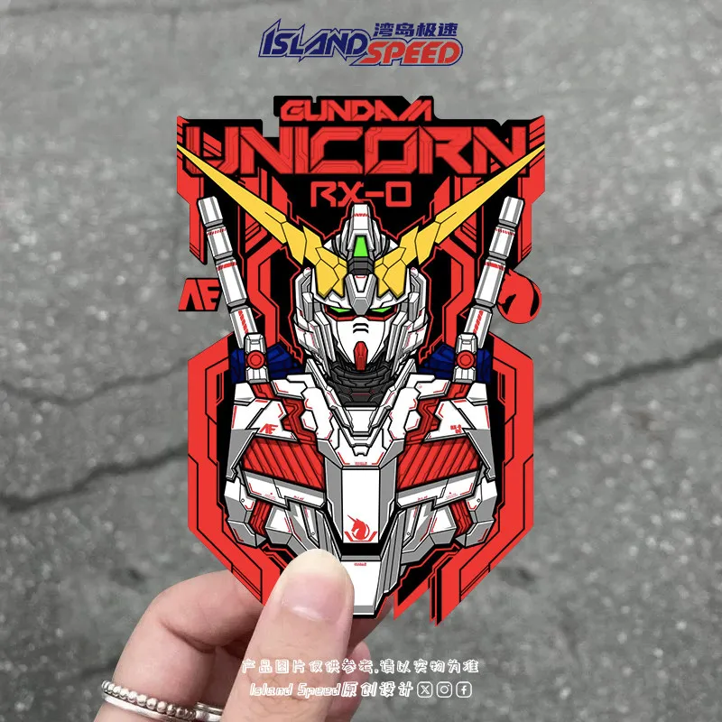 Gundam Unicorn Animation Mecha Series Car Sticker Waterproof Scratch Block Creative Decorative Body Sticker