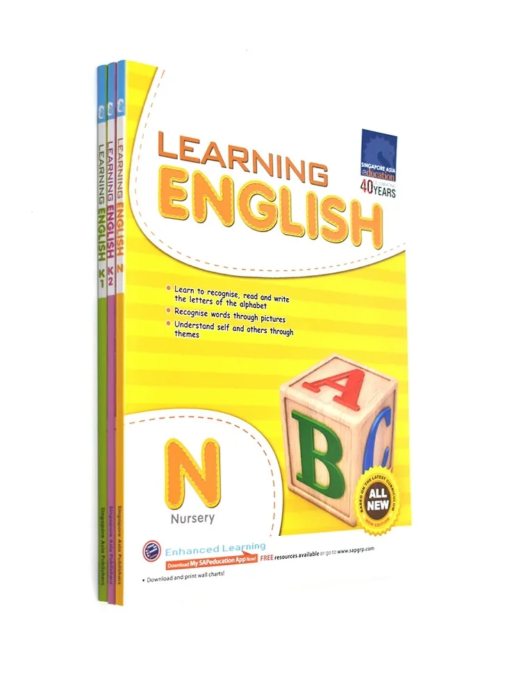 3 Books Sap Learning English N K1 K2 Children Exercise Book Singapore Kindergarten Study Textbook