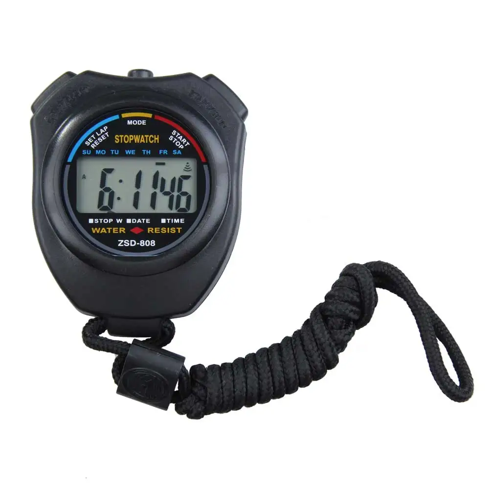 Sports Stopwatch Timer Electronic Handheld Sports Stopwatch Multifunctional Lightweight Portable Practical Convenient with Strap