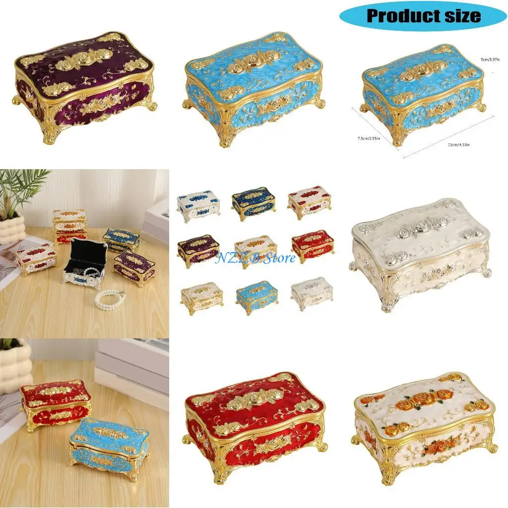 

T21F Витрина для ювелирных изделий на основе сплава с цветочной гравировкой и защитной глянцевой отделкой для дома