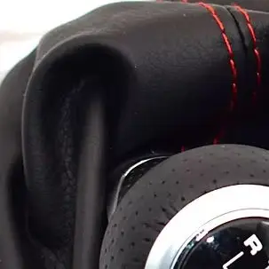 12mm Fit For Audi A3 S3 2001 2002 2003 Car Styling 5 / 6 Speed Gear Shift Knob With Leather Gaiter Boot Cover Black Stitch