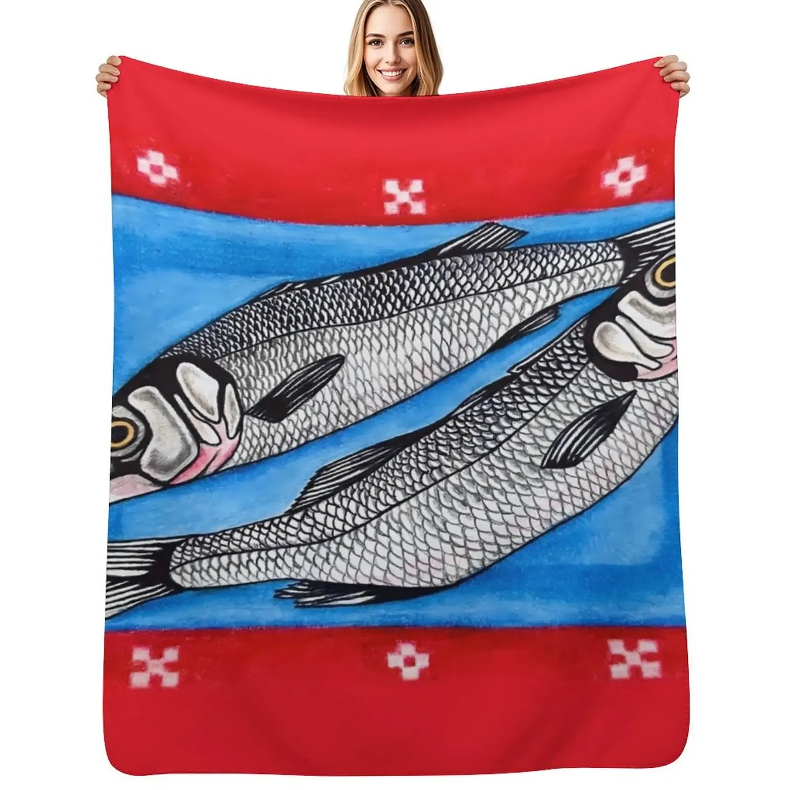 

Branzino Throw Blanket Blankets For Sofas christmas decoration Travel Blanket