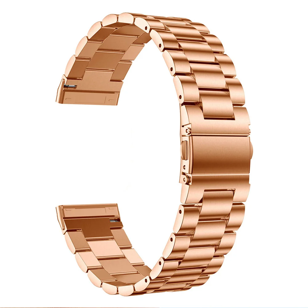 For Fitbit Versa 3 / Sense Metal Strap Stainless Steel Wristband With Watch Connector and Adjuster Watchband Business Style