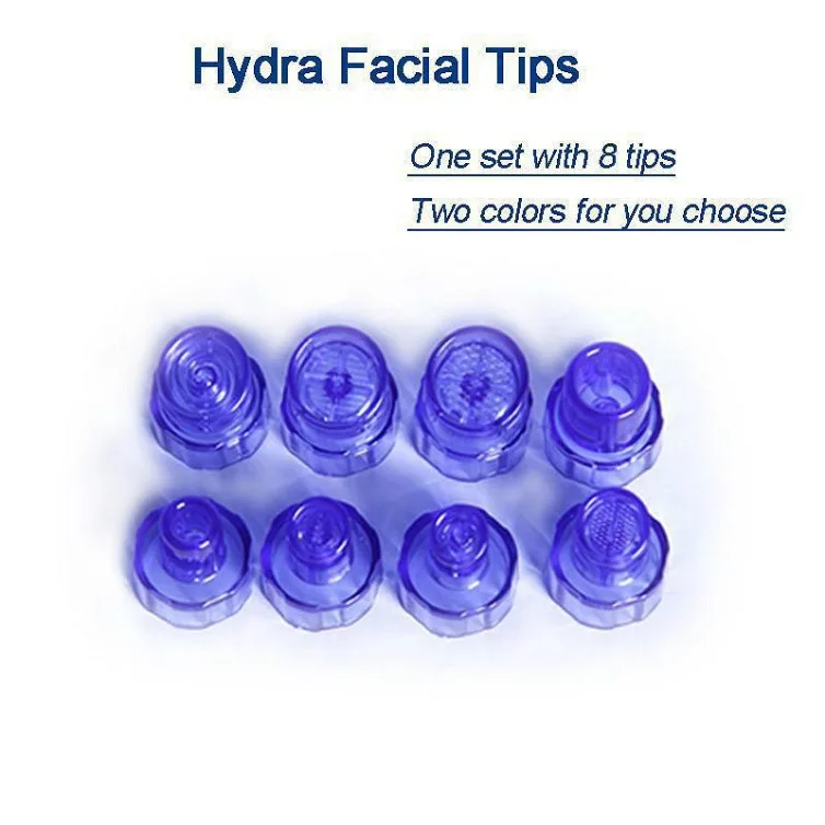 Espiral Dicas para Máquina Facial, Hydrodermabrasion cabeça de sucção a vácuo, Hydra Peel Dica, Deep Facial Acessórios, 8Pcs Bag