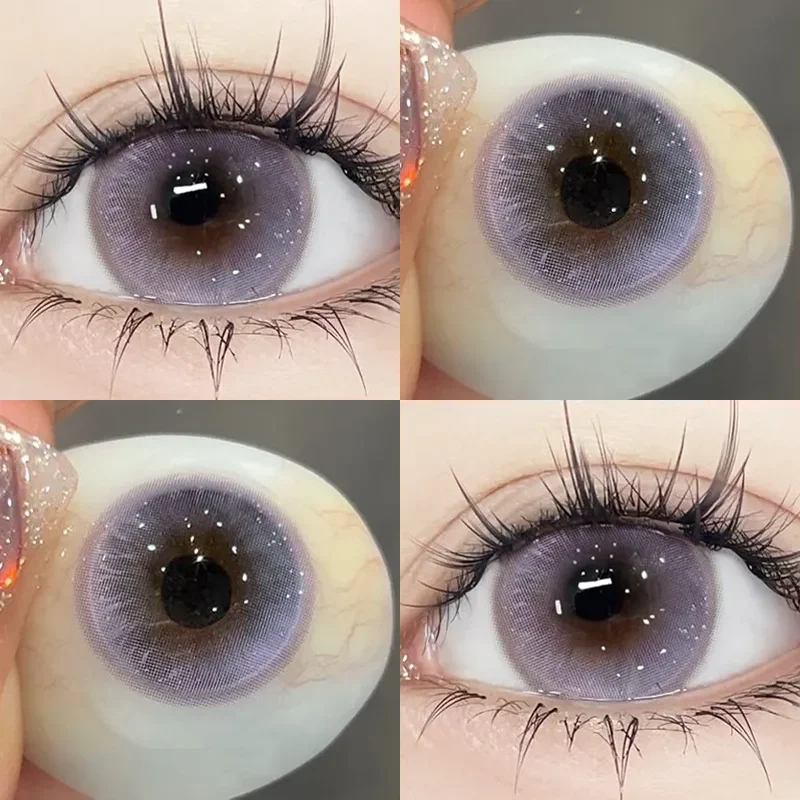 KSSEYE 1Pair Grey Contact Lenses for Eyes Colored Lenses Beauty Pupils Soft Lens Make up Fashion Lenses Yearly Use Fast Shipping