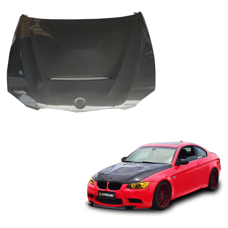 Car Exterior Parts Engine Cover Hood 3 Series E92 Upgrade GTS Style Carbon Fiber Front Bonnet For BMWs  2009-2012