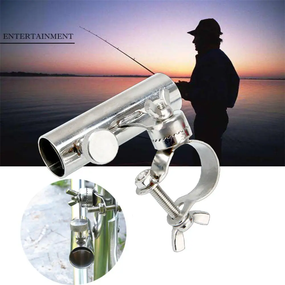 

Stainless Steel Durable Chair Mount Stand Fishing Tools Bracket Rod Holder Fishing Rods Connect