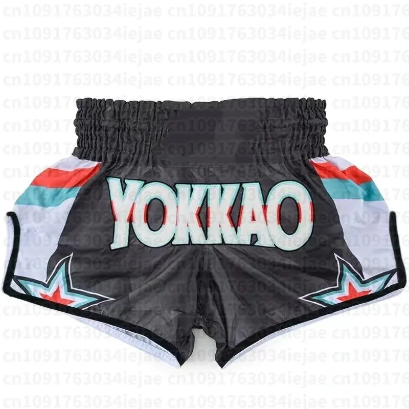 Muay Thai Shorts Men Women Kids Leopard Thai Boxing Shorts Premium Kickboxing Fight Training MMA Pants