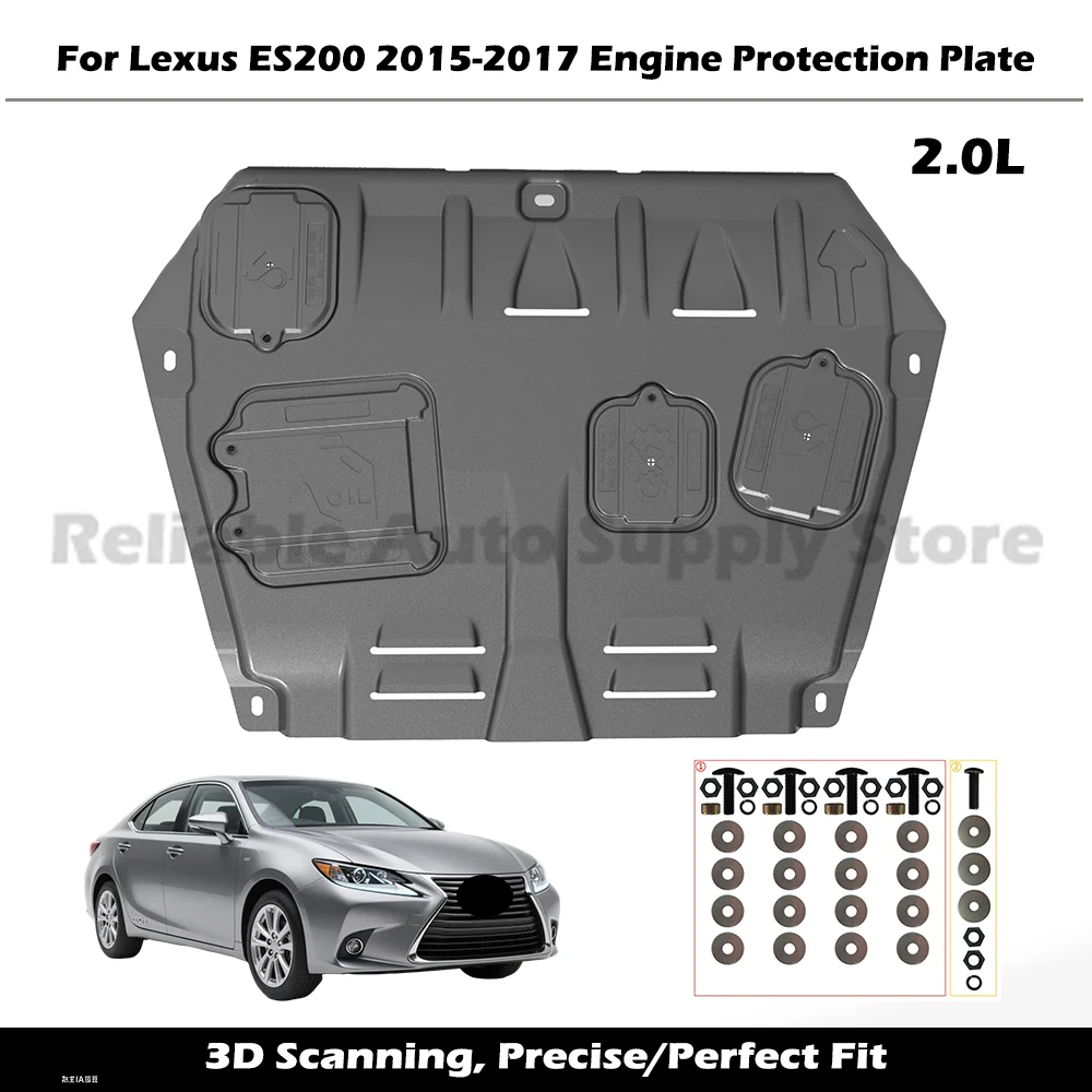 

High Quality Alloy Engine Guard Durable Underbody Protection Splash Proof Mud Flap Car Bottom Shield For Lexus ES200 2015-2017
