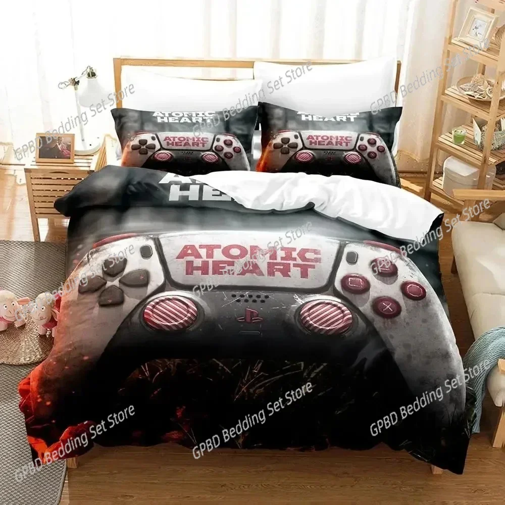 Game Atomic Heart Comfortable Duvet Quilt Cover Pillowcase Bedding Set Children Bedroom Decoration Home Textile
