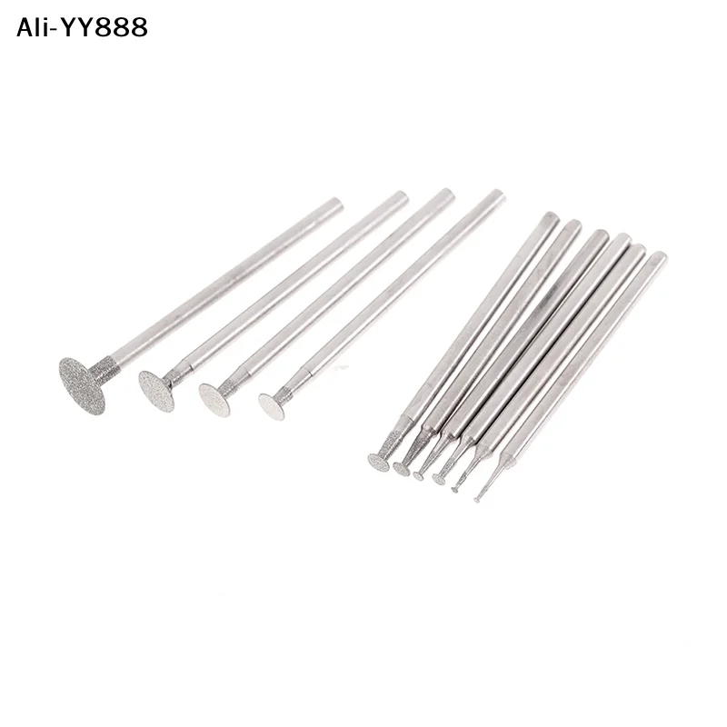 【YY88】10Pcs 2026 New Grinding Bit Accessory Ultra-Thin T Head Shank Diamond Mounted Point Stone Jade Carve Polish Engrave Tool