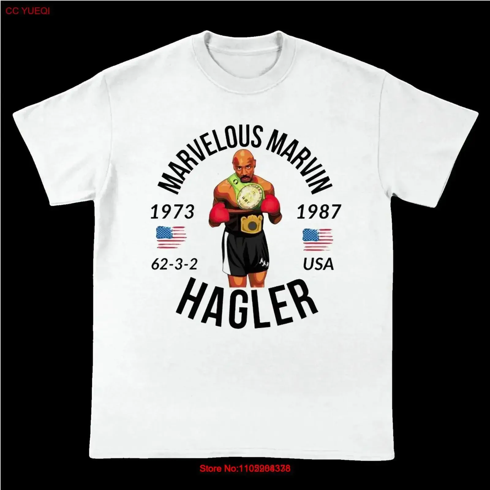New Rare Marvelous Marvin Hagler Family Black S 235XL T Shirt 2D37 Freeship vintage Washed streetwear Top For Everyday Wear