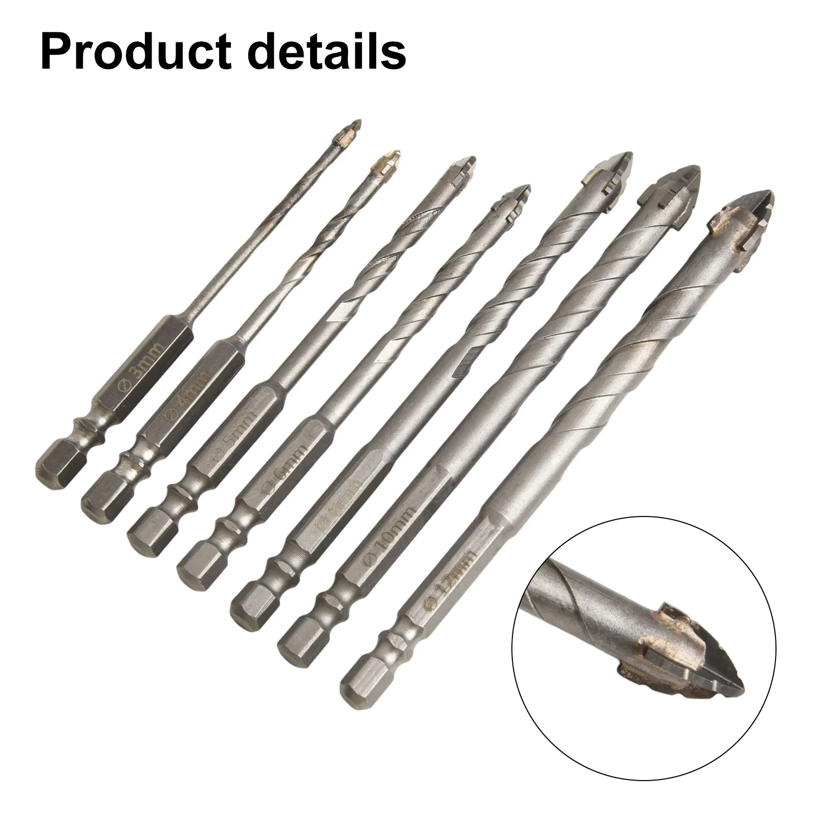 Carbide Drill Eccentric Drill Bit Vibration Reduction Wide Applicability 6.35 Mm Shank Diameter Carbide Drill Bit Set