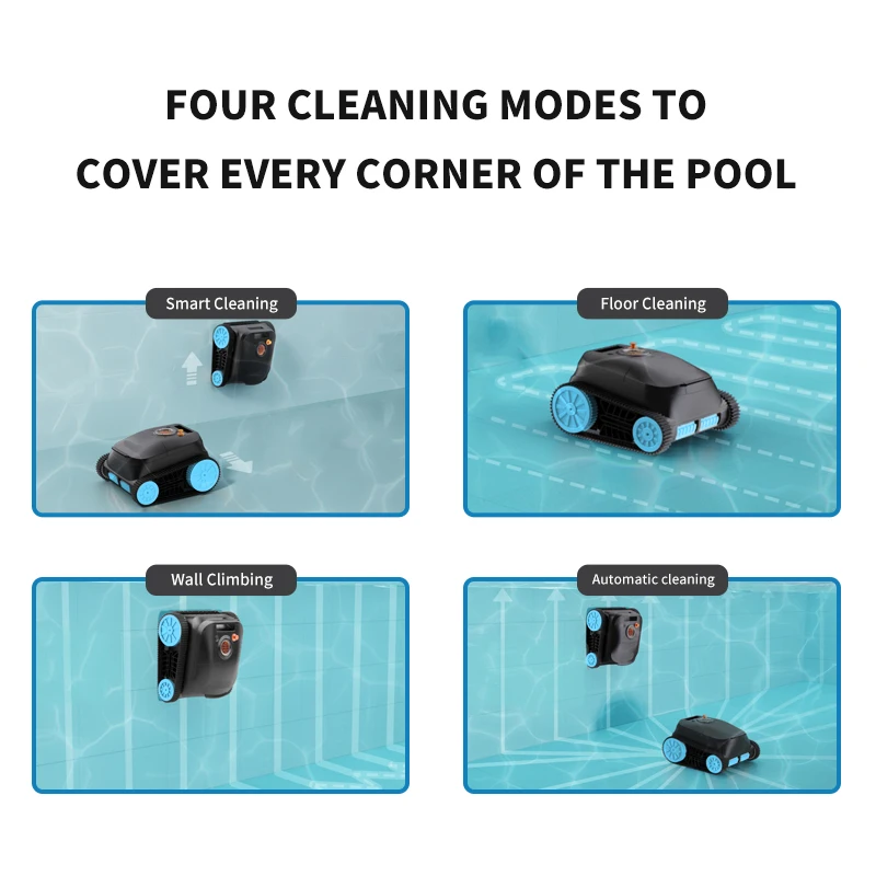 Smart Control Cleaning Cordless Vacuum Wall Mounted Automatic Pool Swimming Accessory Robotic Cleaner Robot