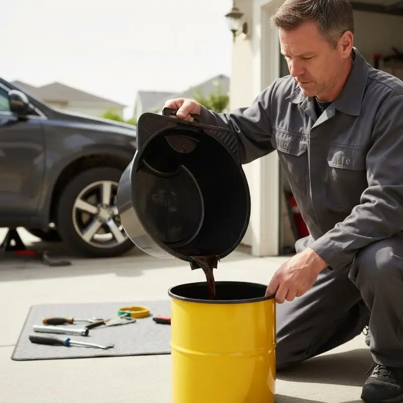 

Plastic Oil Drain Pan 8 Liter Car Oil Change Tray Portable High Capacity for Garage Workshop Engine Fluid Service