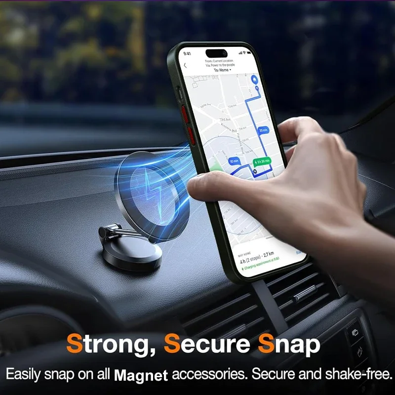 Магнитный чехол UYUXIO для мобильного телефона с подставкой для iPhone 17 16 Pro Max 15 14 Plus 13 12 Mini 11, полупрозрачный чехол с подставкой