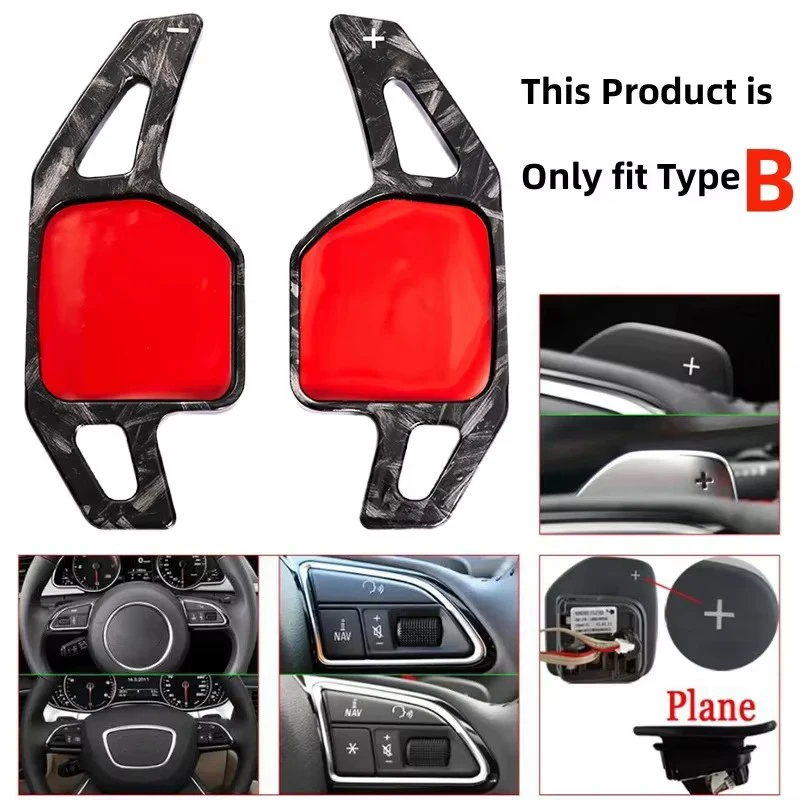 High Quality 2Pcs Car Steering Wheel Paddle Shift Extend Extension Shifter For AUDI A3 S3 A4 S4 B8 A5 S5 A6 S6 A8 R8 Q5 Q7 TT