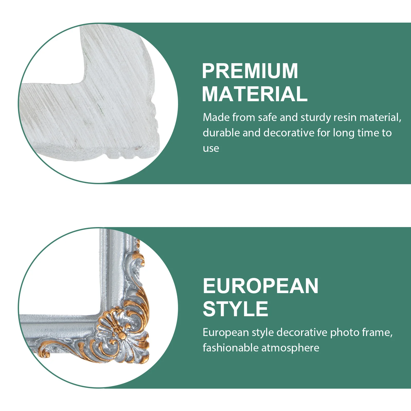 

Retro Photo Prop Resin Vintage Picture Frame Decorative Display For Jewelry Nail Photography Home Decor Frame Props