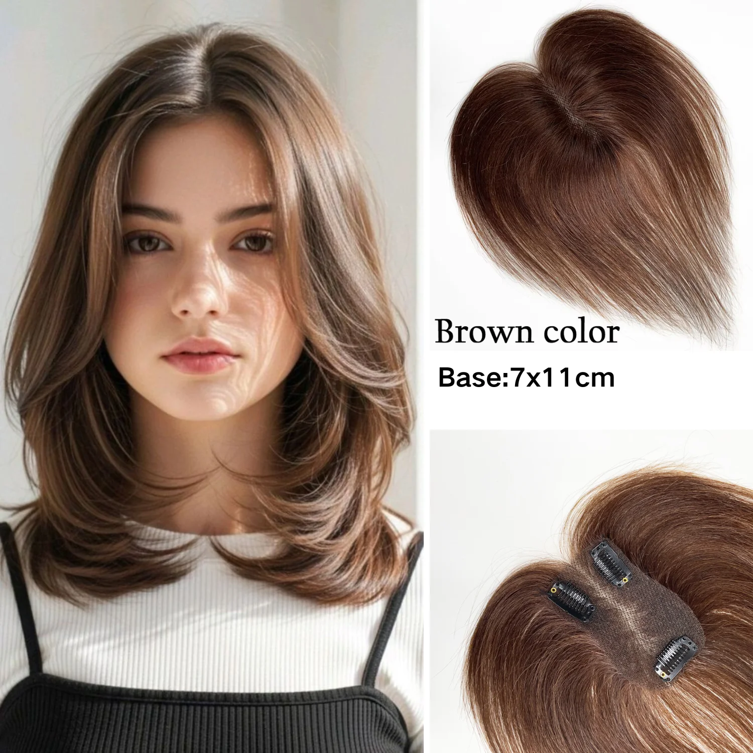 100-本物の人毛ヘアピース-女性用-前髪付き-通気性のあるレースベースヘアピース-薄毛用-ナチュラルヘアエクステンション