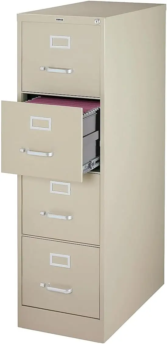 Heftklammern 470383   Vertikaler Aktenschrank mit 4 Schubladen, Metallkitt, Letter-Größe 26,5 Zoll D