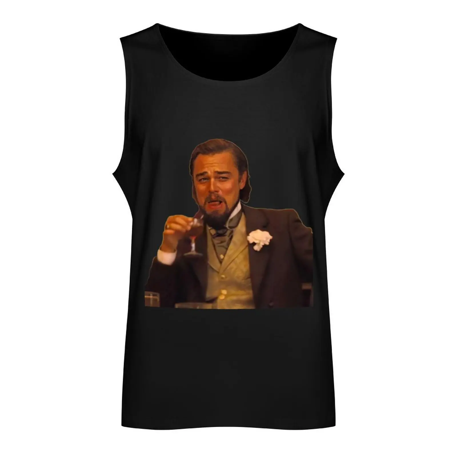 Funny Leonardo DiCaprio Laughing Meme Tank Top gym accessories man Gym t-shirt man sleeveless man shirts T-shirt sports