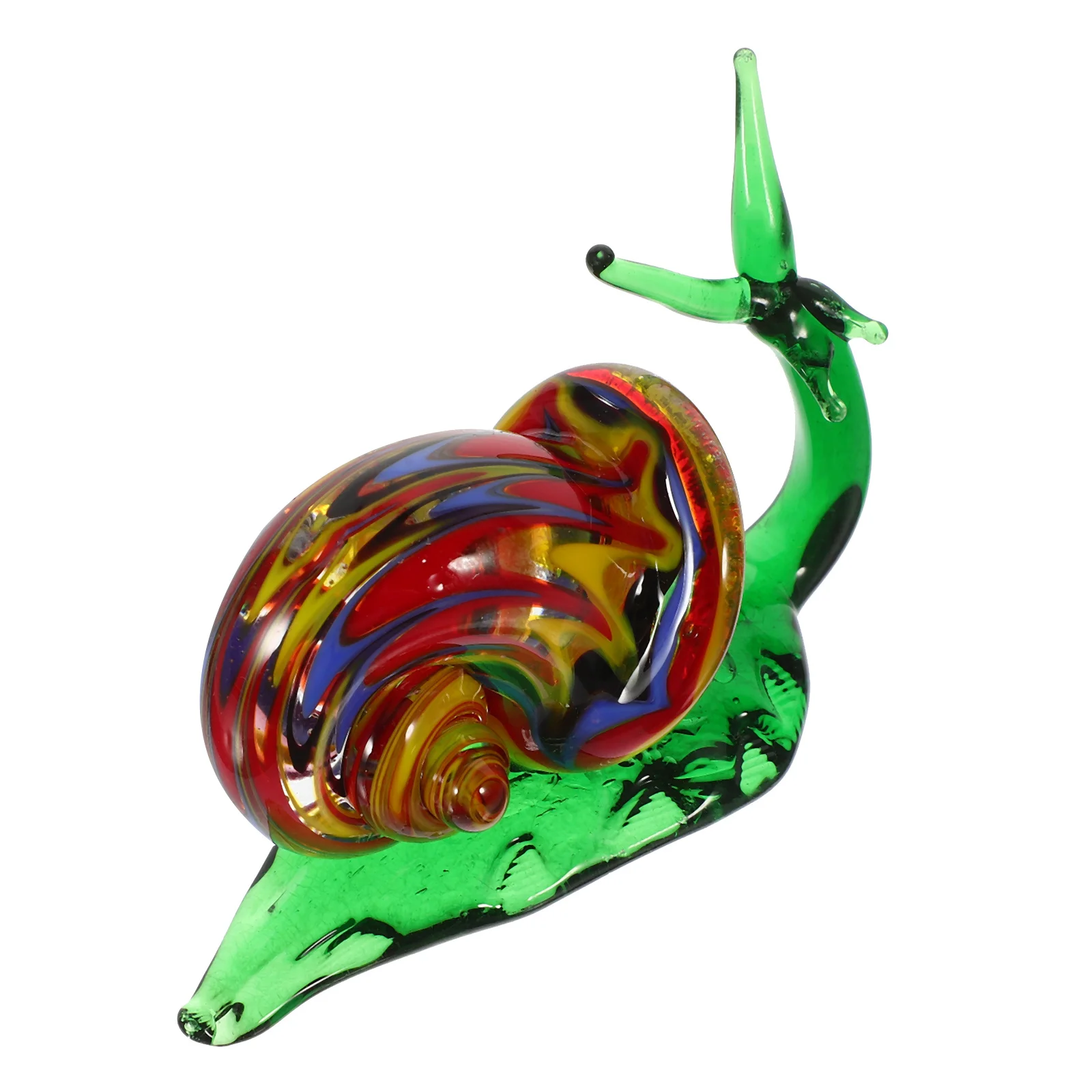 

Decorative Glass Snail Sculpture Realistic Snail Ornament for Desktop Garden Balcony Animal Decoration Simulation Animal Figures