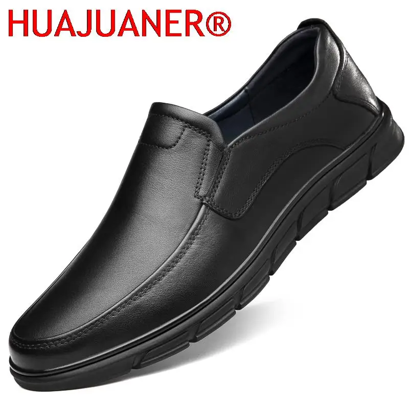 

Spring AutumnMen's Casual Genuine Leather Flats Shoes Breathable Moccasins Men's Loafers Travel Slip on Elegantes Formal Shoes