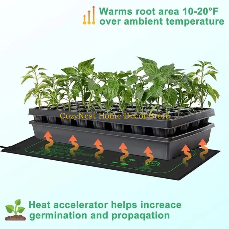 92MF Temperature Adjustable Germination Mat for Faster Plant Sprouting 50W