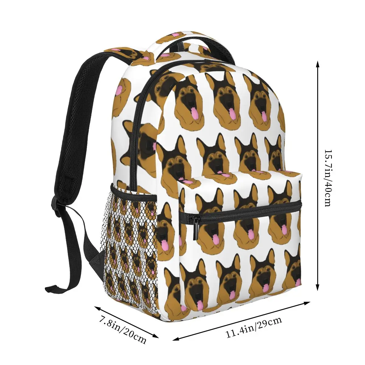 German Shepherd Dog - Black And Tan Student Backpack School Bag Hiking Travel Daypack Men Women Fashion Bookbag Shoulder Bags