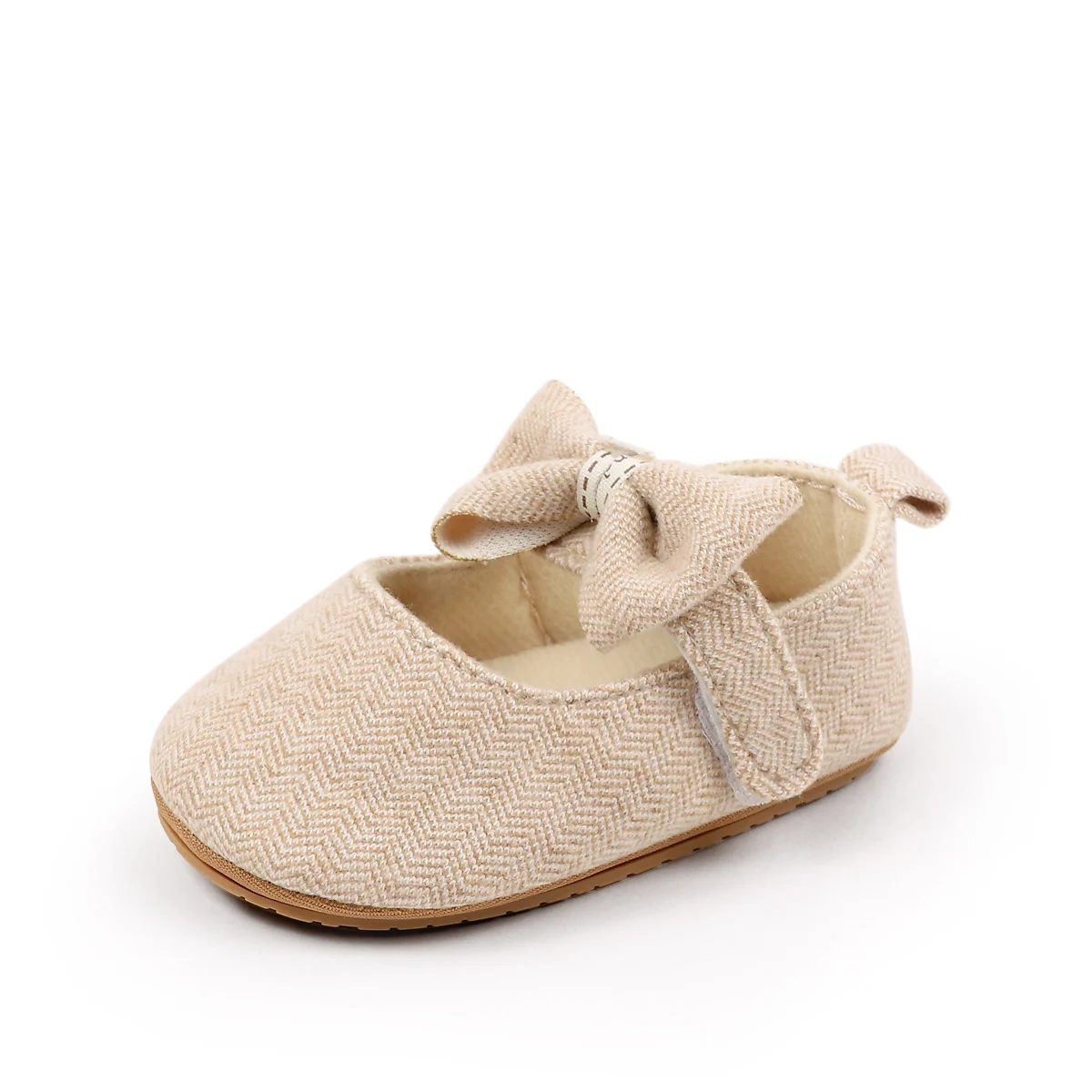 Spring And Autumn Baby Girl's Toddler Shoes For 0-18 Months Hook-loop Design High Quality Girl's Princess Shoes TPR Sole