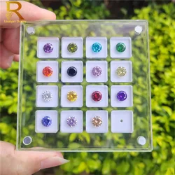 Quality Acrylic Diamond Jewelry Display Box Transparant Gems Storage Holder Case Gemstone Organizer Travel Carrying Showcase