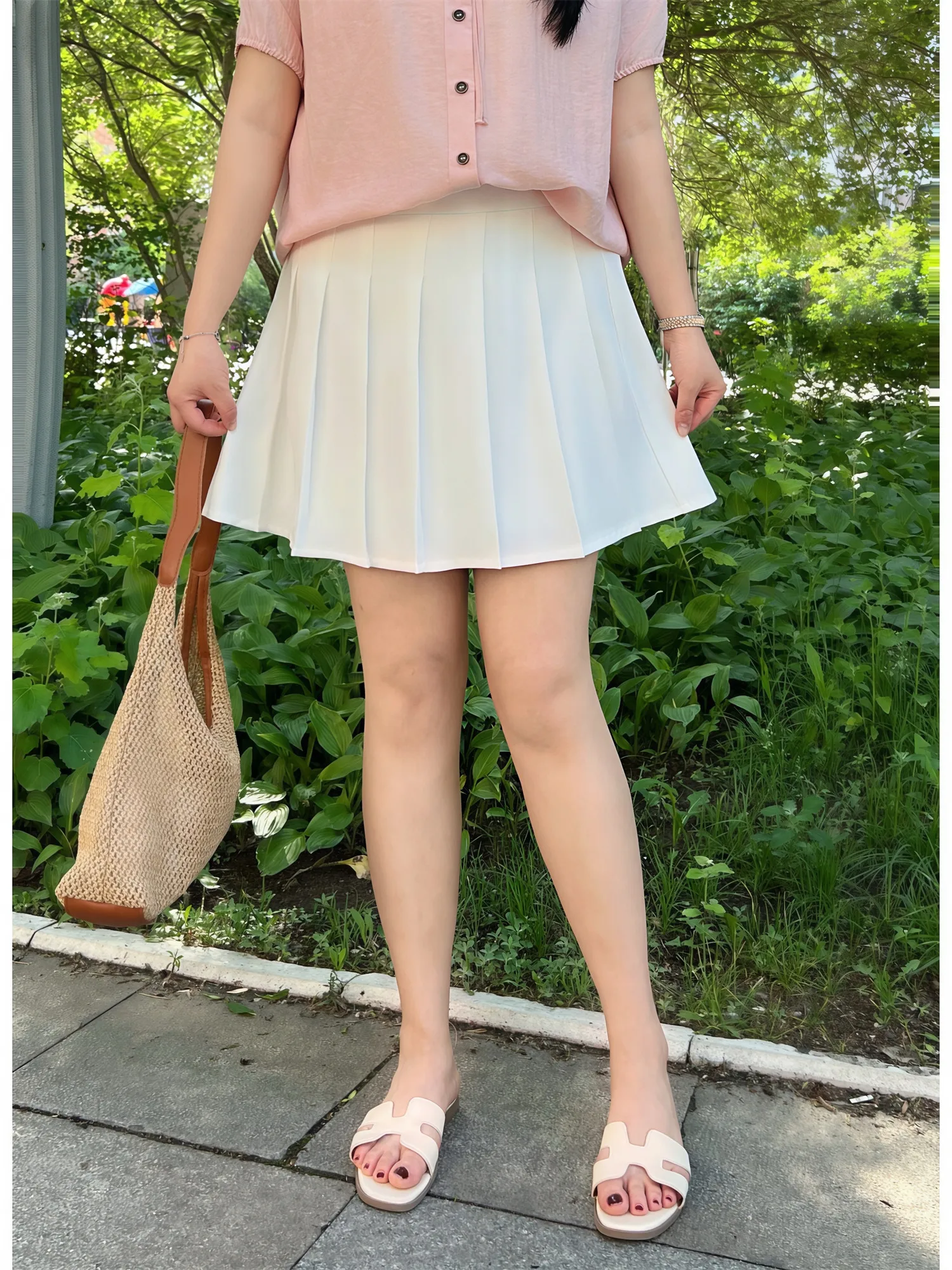 

Юбка женская плиссированная миди с высокой талией больших размеров, повседневная, для офиса, универсальная, стройнящая, А-силуэт