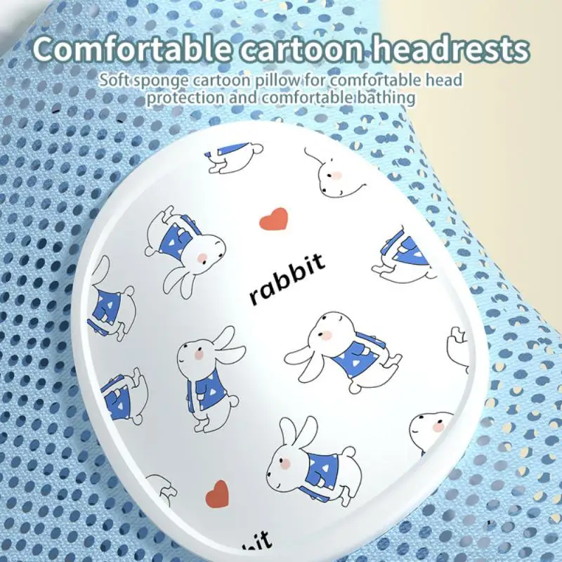 Newborn Bath Tub 56x25cm Non-slip Skin-friendly Cartoon Arc Hook Design Baby Accessories Baby Bath Rack 1 Set Cute Baby Product