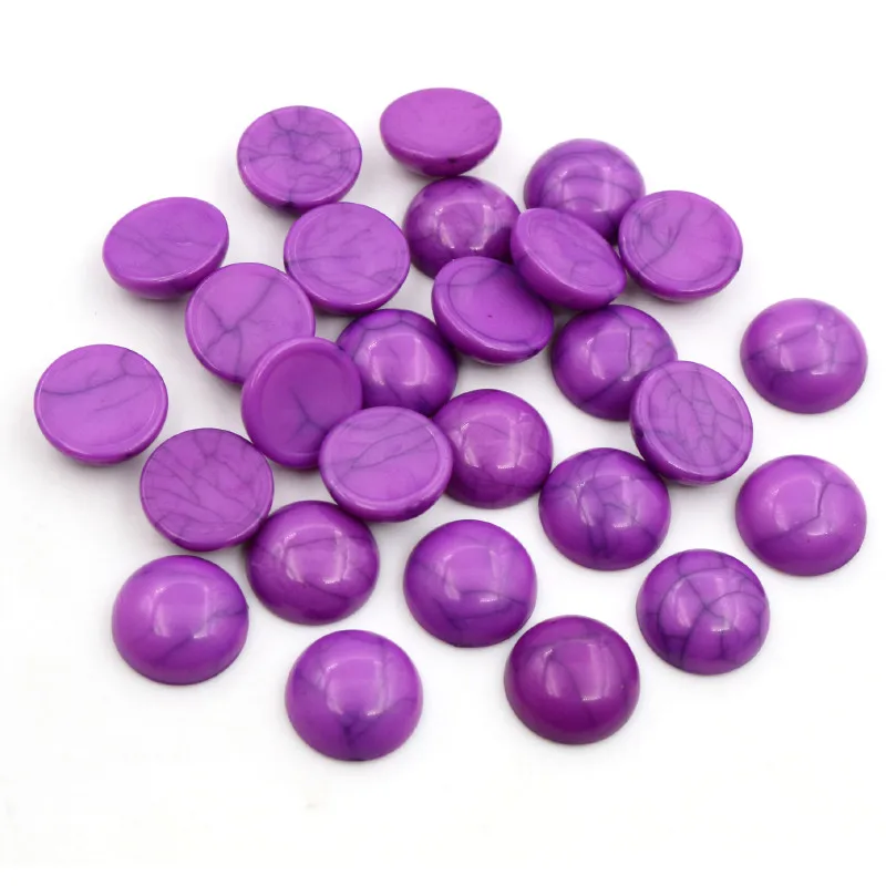 New Fashion 40 pz/lotto 12mm 8mm 10mm Mix Fashion Colors Crack Style cabochon in resina con retro piatto cammeo