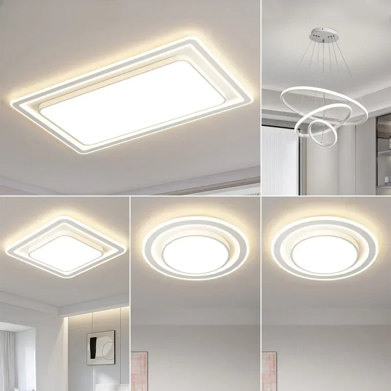 Simples e moderno luz de teto estilo creme nórdico originalidade quarto led luz teto estética iluminação interior