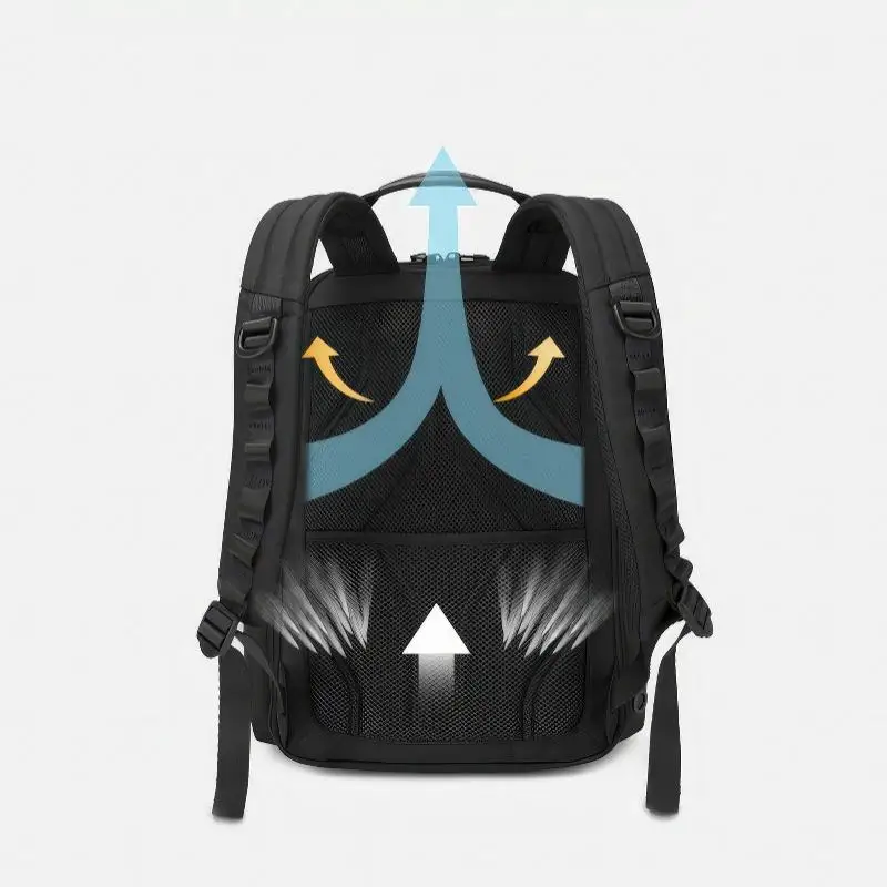 حقيبة ظهر حضرية حديثة - هيكل متين من النايلون مع تصميم متعدد الأقسام للأعمال والأسلوب الكاجوال 232789